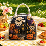 Sac à lunch matelassé – Maison hantée et pleine lune
