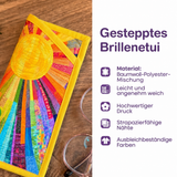 Gevoerde brillenkoker – Heksachtige vos en Halloween-pompoenen
