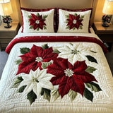 Parure de lit matelassée 3 pièces – Étoiles de Noël hivernales