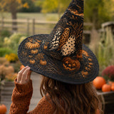 Chapeau de sorcière matelassé fait main – Citrouilles effrayantes pour Halloween