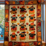 Gequilte Deken – Pugs Vibe Herfst NCU0VL078