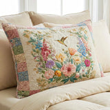Housse de coussin matelassée – Champs de fleurs