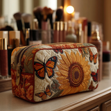 Trousse de maquillage matelassée avec papillons délicats NCU0DK10509