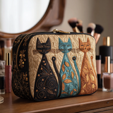 Trousse de maquillage matelassée avec un chat harmonieux NCU0DK10140