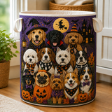 Panier à linge matelassé – Chiens en costumes d'Halloween