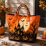Sac en PVC – Château hanté et citrouilles-lanternes