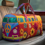 Sac de voyage matelassé – Combi hippie rétro