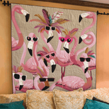 Couverture matelassée – Délice tropical flamant rose NCU0TL748