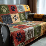 Gequilt bankhoes – Patchwork bankhoes met pootmotieven NCU0PT10914