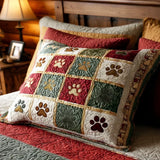 Housse de coussin matelassée – Jambes écarlates