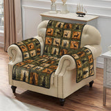 Housse de canapé matelassée – avec un motif forestier élégant NCU0PT940