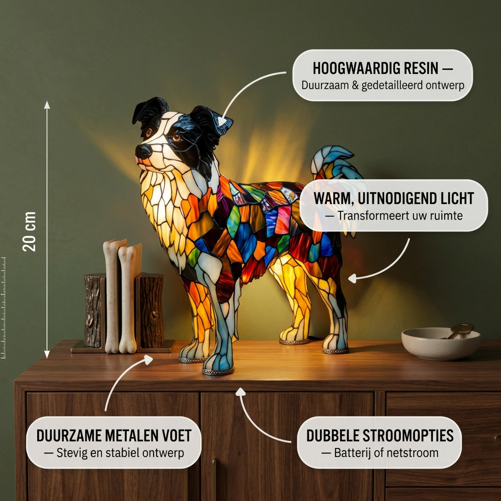 Border Collie Lamp
