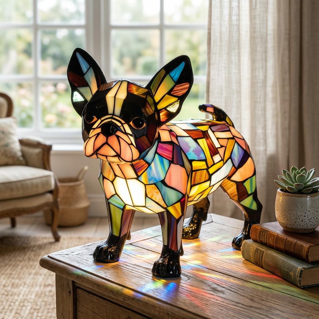Boston Terriër Lamp