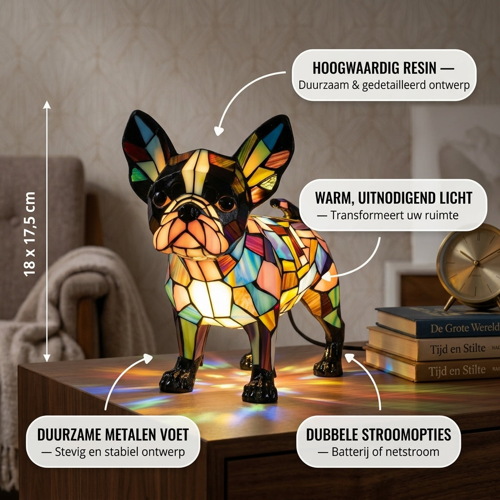 Boston Terriër Lamp