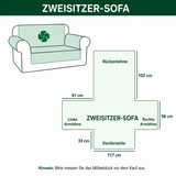 Gequilt bankhoes – Patchwork bankhoes met pootmotieven NCU0PT10914