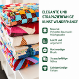 Wandtapijt – Charme in handgemaakt stof in de vorm van een botanische theepot NCU0NT832
