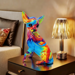 Resin Chihuahua Lamp