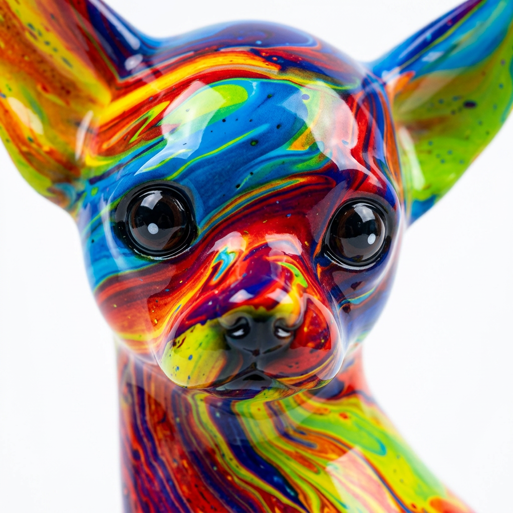 Resin Chihuahua Lamp