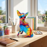 Resin Chihuahua Lamp