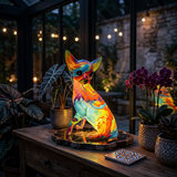 Resin Chihuahua Lamp