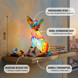 Resin Chihuahua Lamp