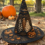 Chapeau de sorcière matelassé fait main – Citrouilles effrayantes pour Halloween