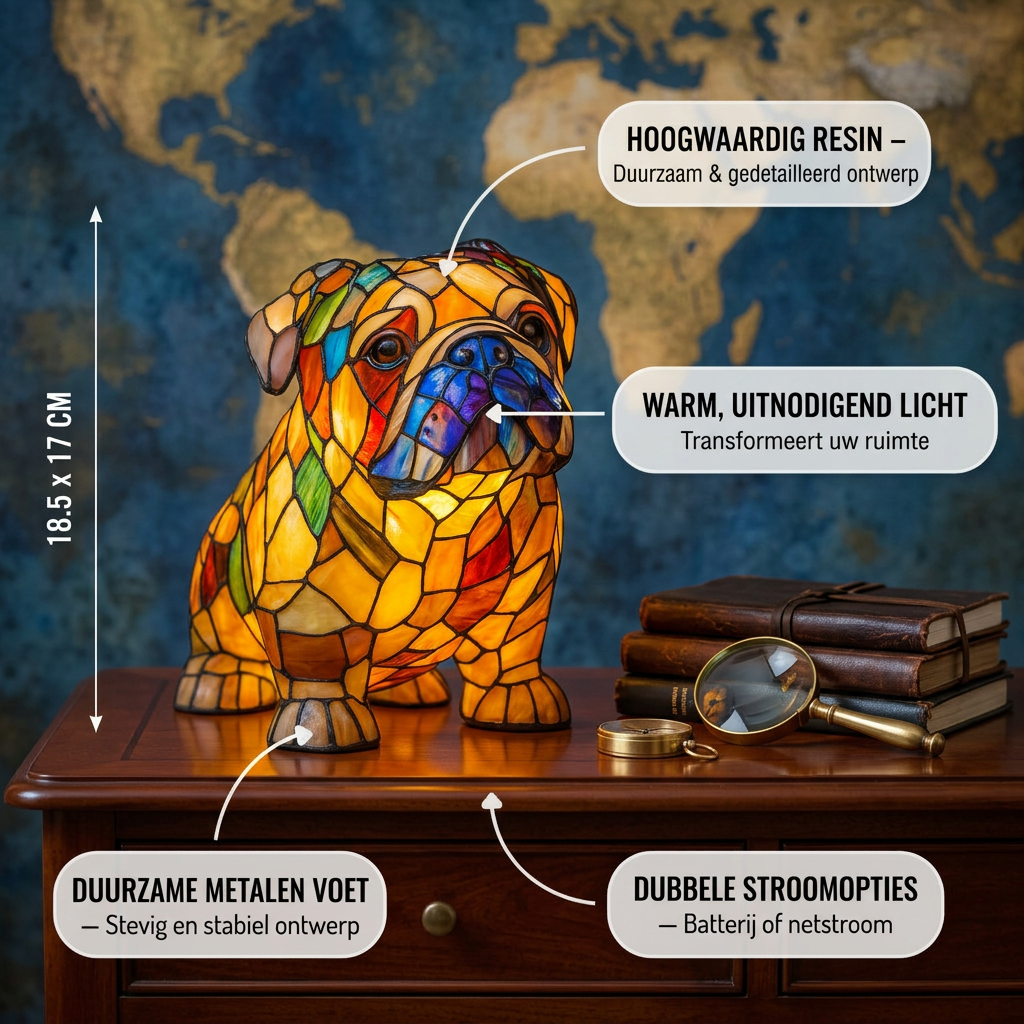 Betoverde Bulldog Lamp