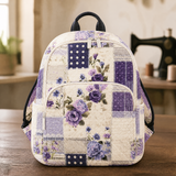 Patches bloemen rugzak paars