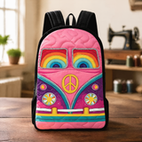 Hippie-Stepprucksack rugzak met zwarte schouderbanden