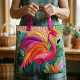 Roze Flamingo Gewatteerde Tas